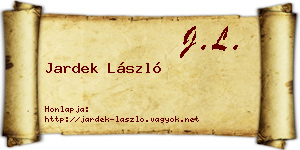 Jardek László névjegykártya