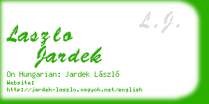 laszlo jardek business card