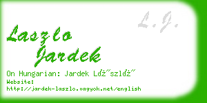 laszlo jardek business card